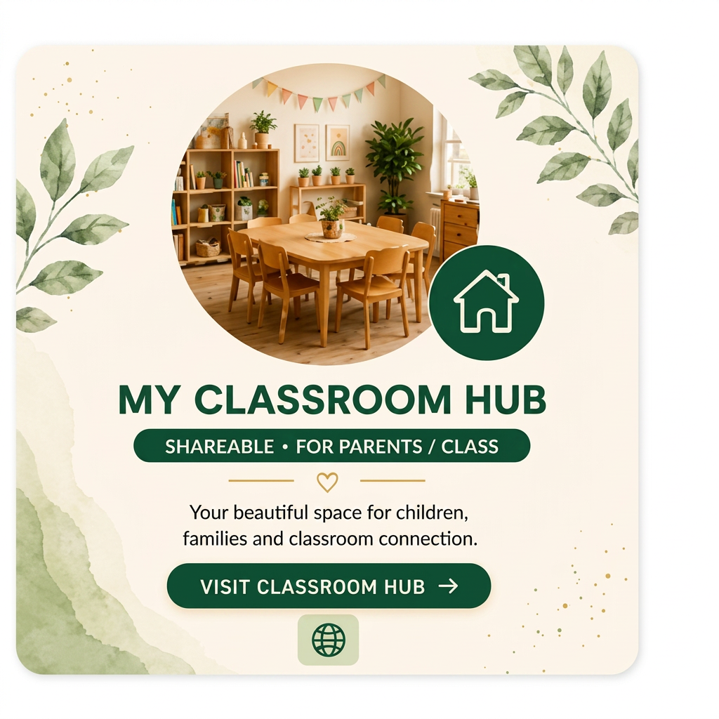 My Classroom Hub — shareable space for parents and class